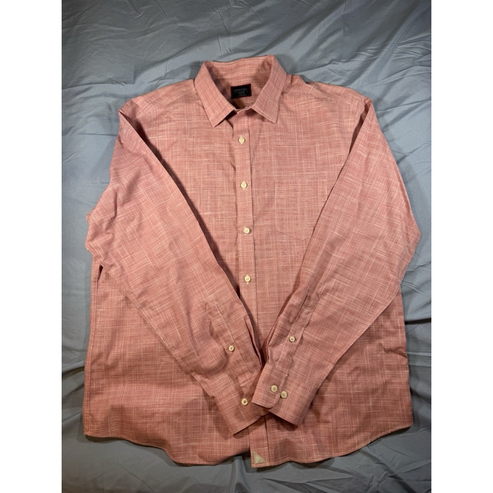 UNTUCKit Men's Red Long Sleeve Wrinkle Free Button Up Shirt Size XL
